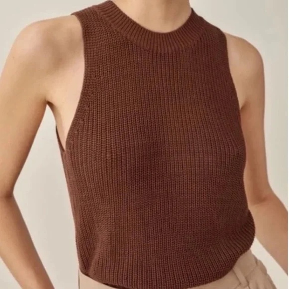 Reformation Lilac Top in Chestnut